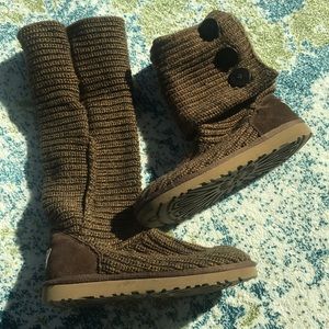 ugg classic cardy knit boot